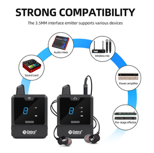 Er-mini UHF kablosuz kulak içi monitör sistemi profesyonel sahne yayın ses kartı açık, küçük konserler için, tiyatro - Product Image 2