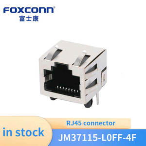 Conector de puerto de red Foxconn RJ45-Salida de entrada de ángulo recto 8P8C sin clip de resorte de tira de luz - Product Image 5
