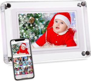 Frameo 5 inç WiFi dijital resim çerçevesi akrilik dijital Video çerçevesi 32GB bellek 1280x800 IPS LCD dokunmatik ekran - Product Image 1