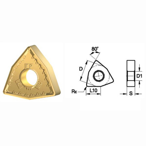 Ban đầu <span class=keywords><strong>kennametal</strong></span> kc5010 wnmg080404fp pvd-coated Carbide chèn cho thép/Thép không gỉ/gang gia công biến công cụ - Product Image 2