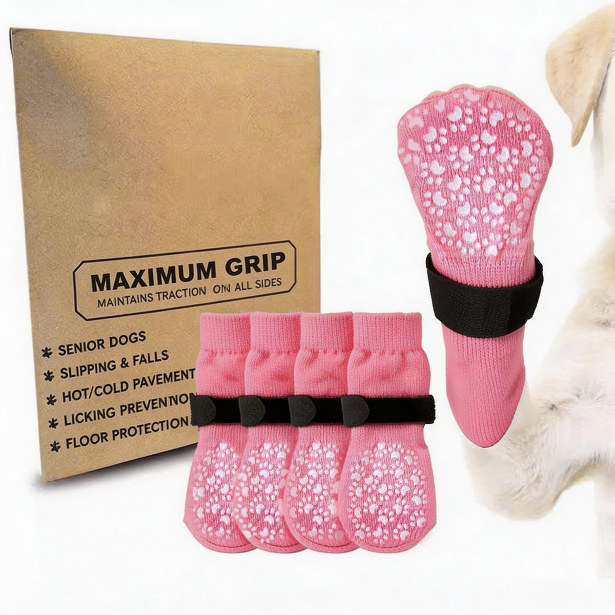 Pink dog paw