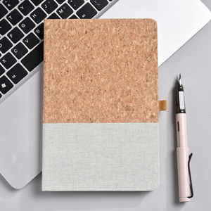 Cuaderno respetuoso con el medio ambiente, libreta vegana, cubierta de corcho, A5, con bucle de bolígrafo, papelería para oficina y escuela - Product Image 1