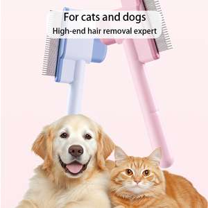 Chất Lượng Cao Đáng Tin Cậy Phổ Biến Vật Nuôi Tự Làm Sạch Lược Thoải Mái Xử Lý Mềm Xách Tay Tóc Loại Bỏ Lược Cho Chó Dễ Thương Nhỏ - Product Image 2