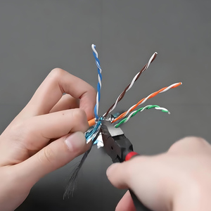 顶级品质CAT5E CAT6 CAT7 UTP 24awg户外黑色防水防紫外线Cat7