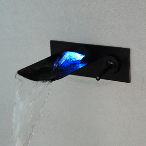 Vòi Cảm Biến Nhiệt Độ Gắn Tường, Vòi Nước Nóng Lạnh, Thác Nước, LED, Dùng Để Thay Đổi Màu Sắc - Product Image 3