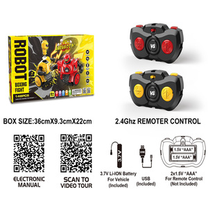 MILI eğitici oyuncak interaktif boks robotları 2.4Ghz DIY montaj savaş oyunu eejekoltuk eğlenceli RC Robot ses ile çocuklar için mücadele - Product Image 4