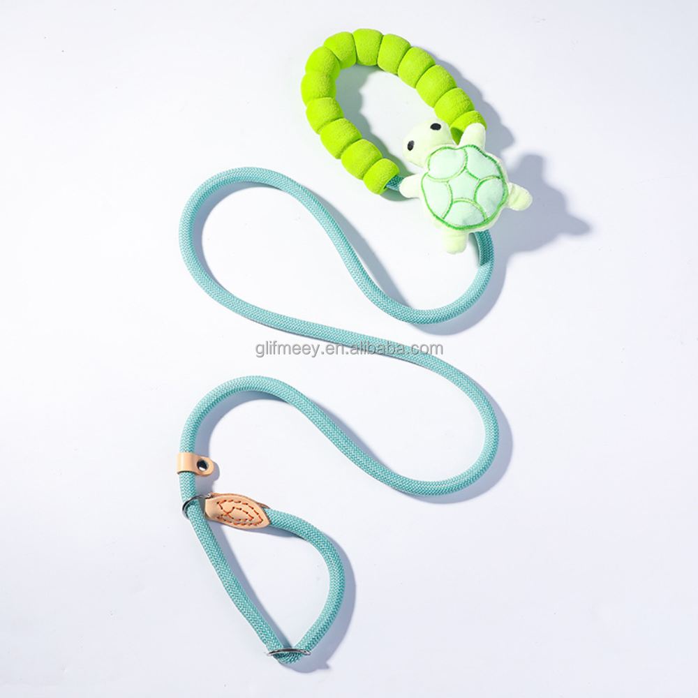 Green Leash with Tortoise Decoration
