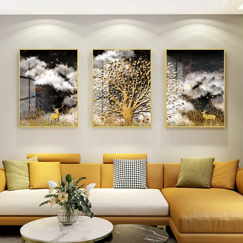 Modern Art Picture frames soggiorno camera da letto divano corridoio Nordic Landscape Panel Canvas Painting Wall Art OEM personalizzato