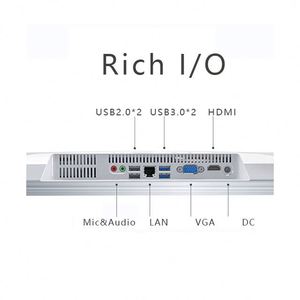 Pantalla táctil de computadora monobloque de fábrica de China todo en una computadora y procesador con Wifi