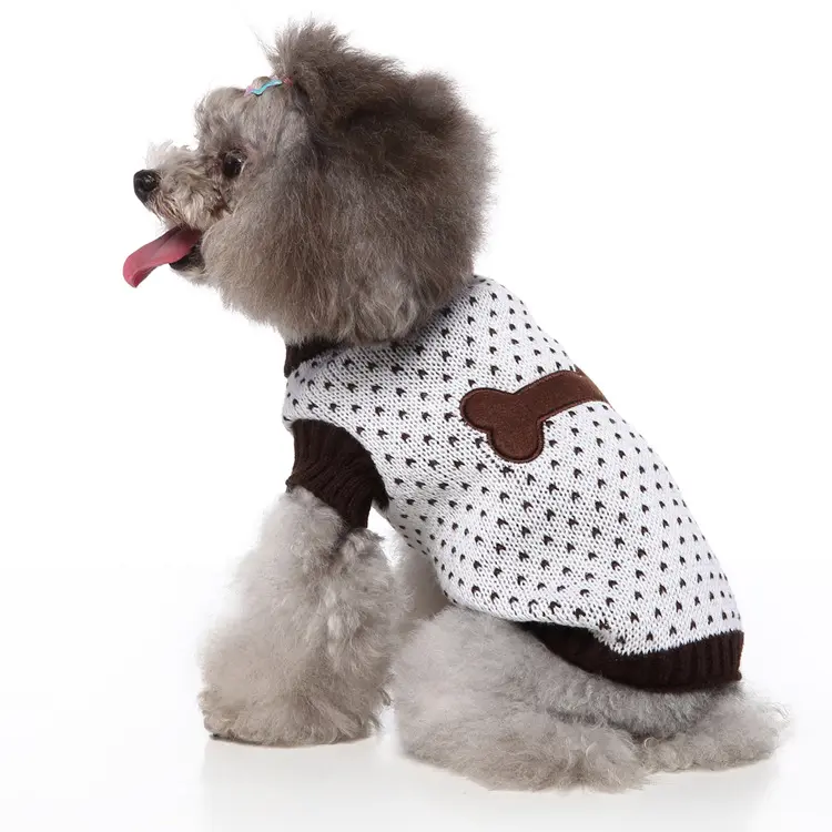 Ropa de lana para perros de lujo Feliz Navidad Elk impreso recién lanzado diseñador mascota dos piernas ropa de invierno cálida al por mayor