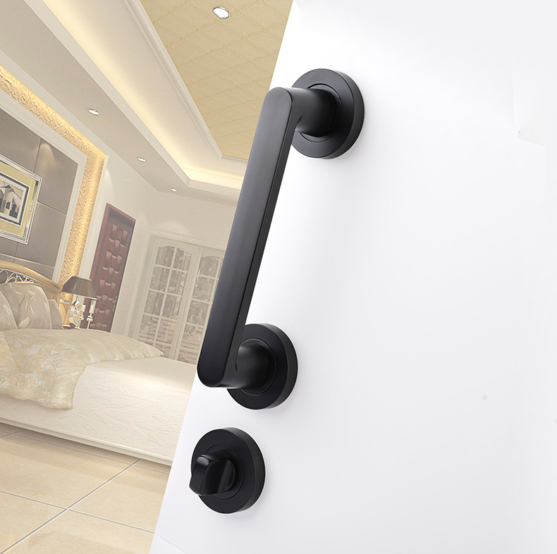 Professional Manufacturer Black Door Handle Zinc Alloy Mortise Lever Door Handle Lock For Indoor
