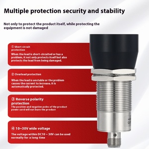 Sensor ultrasónico Nivel Distancia Medición Posición Sonda Voltaje Cantidad analógica Interruptor Cantidad NPN/PNP Distancia 1-6 metros - Product Image 2