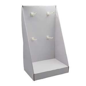 Cartón corrugado impreso personalizado para publicidad de supermercado, soporte de exhibición de papel PDQ, caja de cartón con ganchos de clavija - Product Image 3