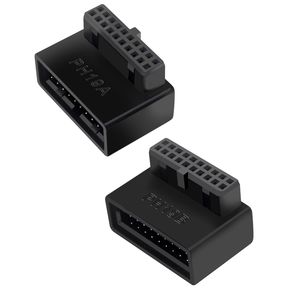 อะแดปเตอร์ซ็อกเก็ต20Pin 3.0 19Pin USB ทำมุม90องศาสำหรับเมนบอร์ดคอมพิวเตอร์ตั้งโต๊ะหัวปลั๊กภายใน USB3.0 19/20P - Product Image 1