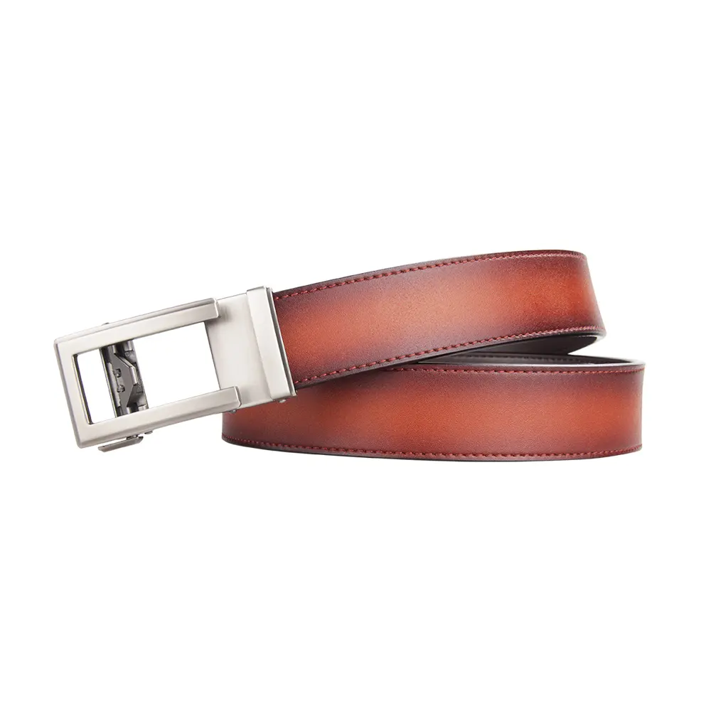 2019 Latest Unique Brown Dual Color Automatic Leather Belts for Men