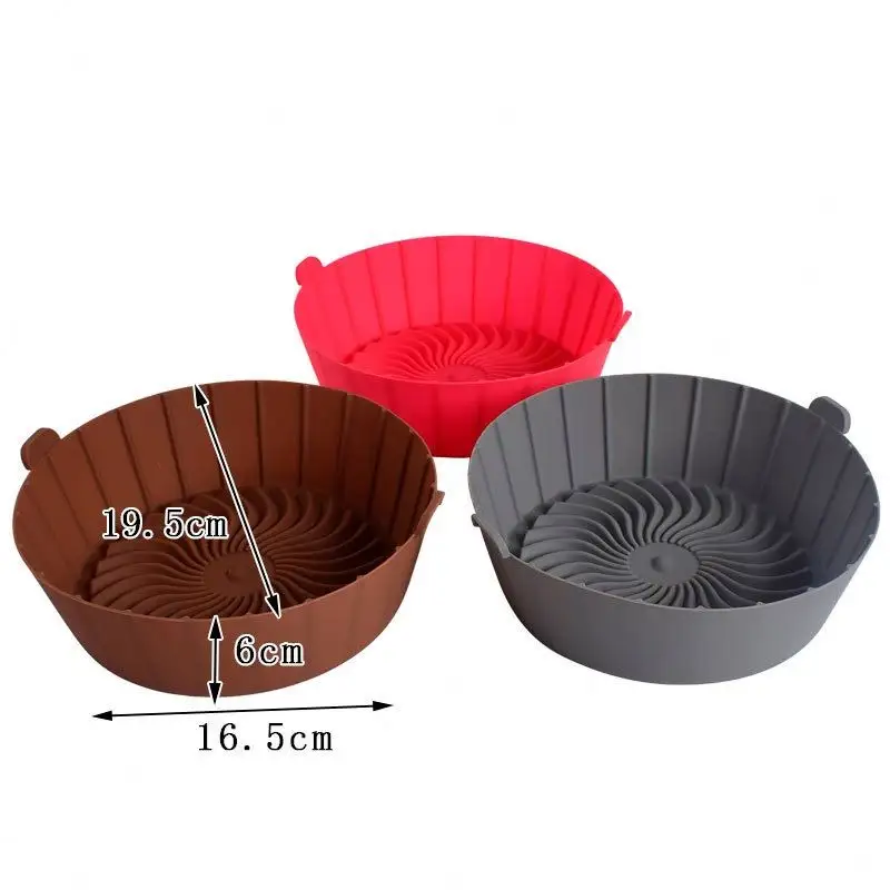 8.5 pouces/7.9 pouces Huile vidangée Marmite de cuisson réutilisable Plateau sans bâton Accessoires de four de cuisson Friteuse à air épaissie Doublures en silicone