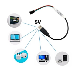 Мини SP002E 3-светодиодный контроллер USB DC адресуемый RGBIC WS2812B UCS1903 SK6812 пикселей настраиваемый пульт дистанционного управления DC5V-24V светодиод - Product Image 5