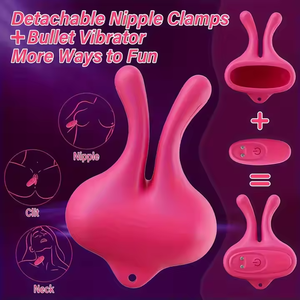 Tragbarer Nippel clip Vibrator Tease Nippel Brust stimulator Brust G-Punkt <span class=keywords><strong>Massage</strong></span> gerät Adult Female Mastur bator Produkt - Product Image 4