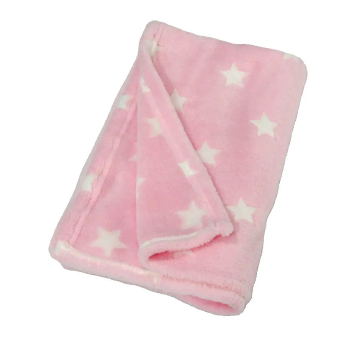 Coperta a buon mercato bambini usato rosa e bianco corallo corallo colla colla stampa coperta