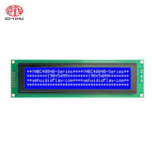 Großformat iges COB 40x4-Zeichen in Industrie qualität 190*54MM <span class=keywords><strong>LCD</strong></span>-Modul-<span class=keywords><strong>Display</strong></span> mit blau-schwarz-grüner und grauer Farbe für die Anzeige