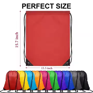 Sublimación Cadena Nylon Impermeable Bolsa con cordón Logotipo personalizado Poliéster Mochila personalizada Gimnasio Deporte Bolsa con cordón con logotipo - Product Image 6