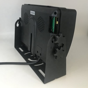 Actory-monitor LCD TFT de 7 pulgadas, pantalla dividida de 1024x600 IPS AHD con 2 puertos macho BNC de dos vías y bucle de tarjeta SD de 128G