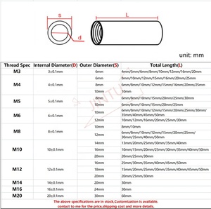 304 Stainless Steel <strong>M3</strong> M4 M5 M6 M8 M10 M12 M14-M20 Internal Threaded Long Extension Column Standoff Spacer Round <strong>Coupling</strong> Nut - Product Image 3