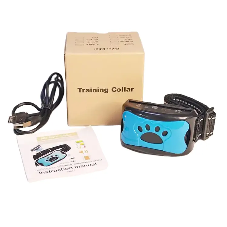 Amaz Top Seller No Bark collare di controllo della corteccia di vibrazione per scosse elettriche per collare di addestramento per cani da compagnia antiabbaio attivato dalla voce del cane