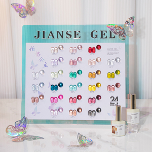 Jianse เซ็ตเจลทาเล็บ UV 15มล. 24สี, ชุดสะสมเล็บเจลทาเล็บ - Product Image 1