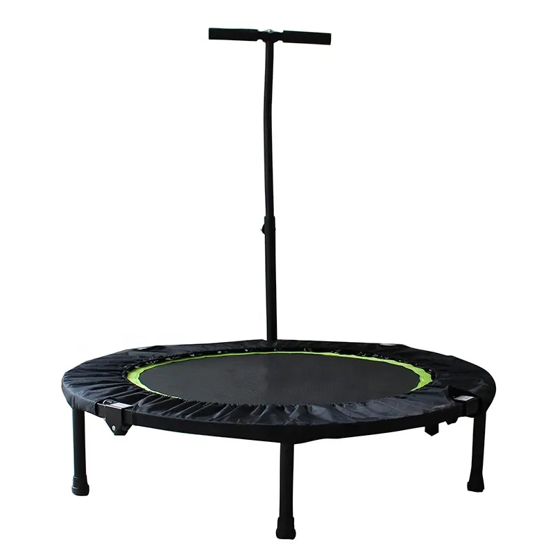 Funjump adulti bambini 40 "pieghevole Mini Fitness Rebounder palestra trampolino con manico in schiuma regolabile