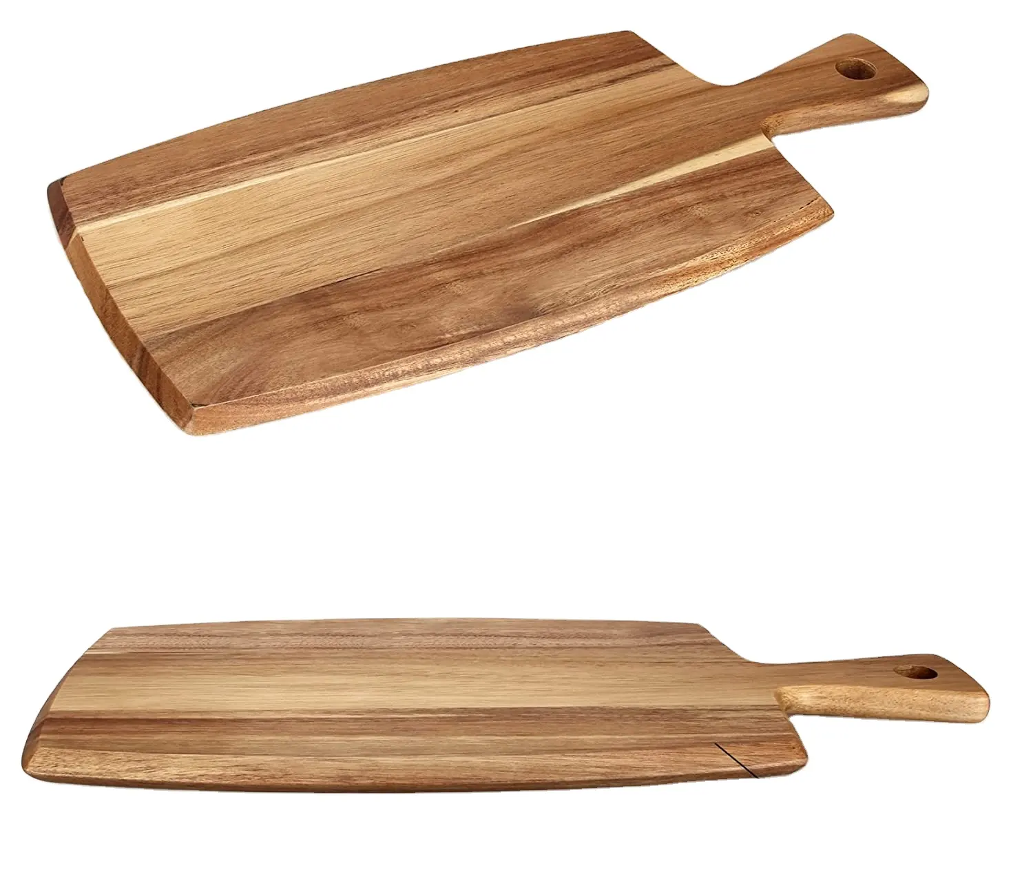 बबूल की लकड़ी काटने बोर्ड के साथ संभाल लकड़ी काट बोर्डों रसोई सबसे अच्छा काटने बोर्ड के लिए मांस, पनीर, रोटी Charcuterie बोर्ड