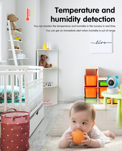 Al bambino che piange la temperatura rileva la telecamera di sicurezza di rete giocattolo wireless con TUYA smart app AI monitoraggio telecamere baby monitor
