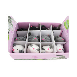 Peludo ratones con Catnip y juguetes de sonido de piel de conejo Real interactivo a jugar juguete - Product Image 4