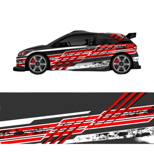 Modern Design Full Wrap Racing Car Sticker Decorative Cut Body Vinyl Wrap Protective Graphic <strong>Decal</strong> with <strong>Red</strong> Color Modern Style - Product Image 1