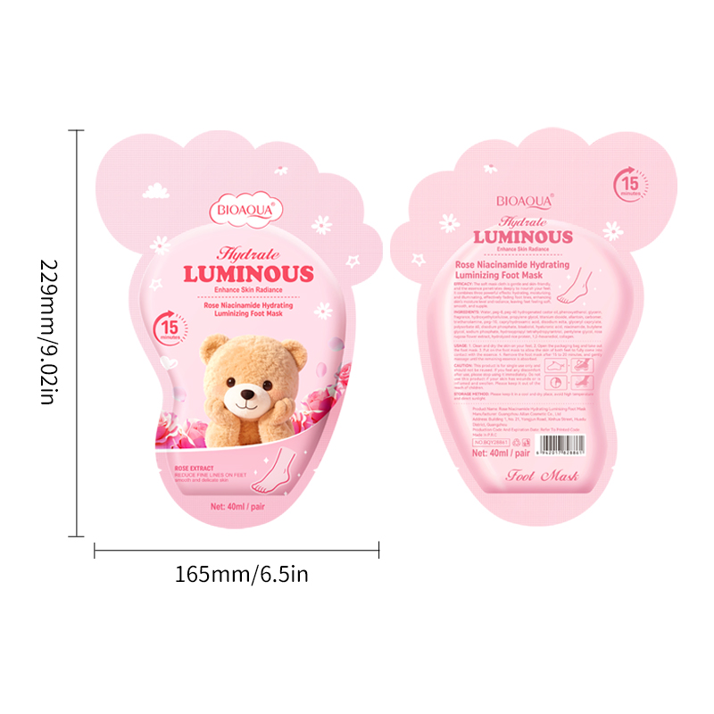 28861 masque pour les pieds à la rose