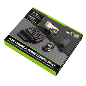 ชุดคิทคอมโบสำหรับเล่นเกมมือถือพร้อม F6ไฟพื้นหลัง RGB คีย์บอร์ดมือเดียวและเมาส์ USB แบบมีสาย G2อินเตอร์เฟซเชิงกล - Product Image 1