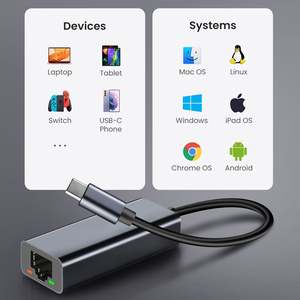 Gigabit ağ bağlantı noktası 1000mbps USB Ethernet USB-C To RJ45 Lan MacBook adaptörü tip C ağ kartı USB Ethernet - Product Image 6