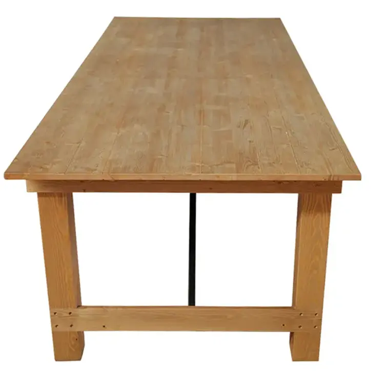 High Quality Best Sale Wooden Extension Rectangular Modern Elm Oak Beech Pine Wood Dining Farm Table