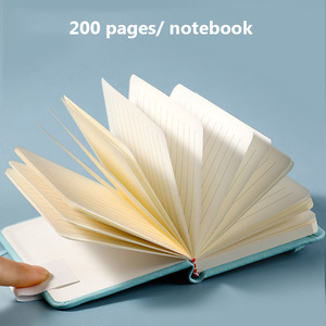 LABON-Bloc de notas portátil de cuero Pu, personalizado, A5, A6, para reunión de trabajo, cuaderno con bucle de bolígrafo y banda elástica - Product Image 4