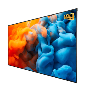 Pantallas de proyección de alto contraste para proyector de tiro largo 100 "Mejor calidad Precio de fábrica Pantalla de proyector de marco fijo FS550S - Product Image 5