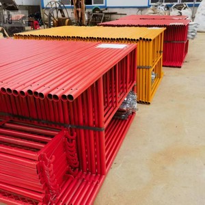 Andamio de portal de acero ligero de diseño europeo moderno con escalera galvanizada móvil de dos capas para talleres - Product Image 6