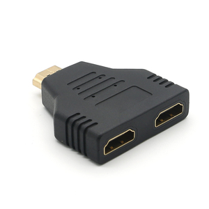 Female Adapter One Divided Into Two <strong>Computer</strong>-<strong>Tv</strong> Connection Hd Conversion Plug Gold - Product Image 5