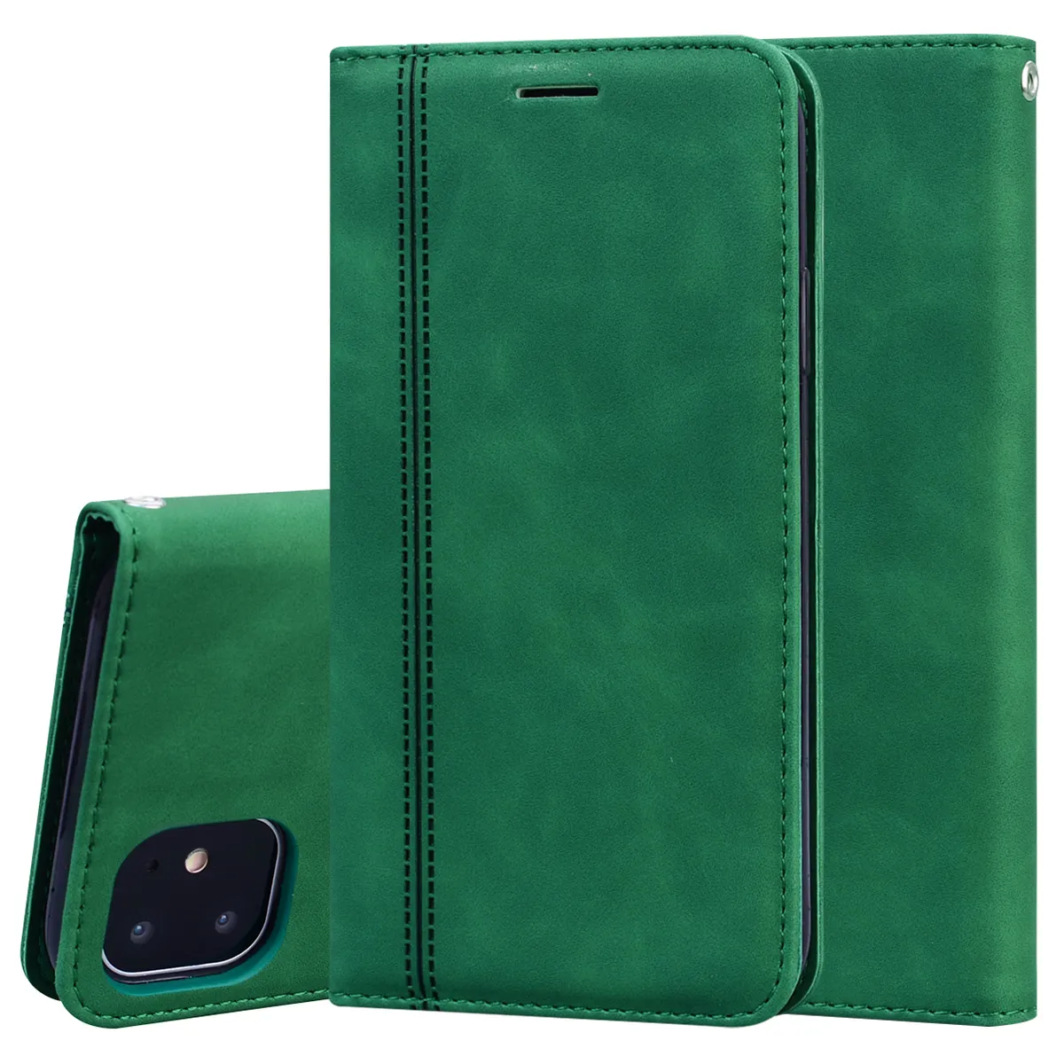 Unique Design Business Card Slot Soft PU Leather Cell Phone Wallet Case for iPhone 13 12 pro Max Detachable Leather Case