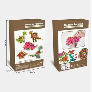 Crianças Diy Jigsaw Puzzle Brinquedos Educativos Funny Cartoon Dinosaur Paradise <span class=keywords><strong>String</strong></span> Puzzle Game