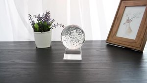 JY yeni varış meditasyon kehanet şifa şeffaf K9 kristal görüntü şeffaf cam küre kristal tabanı ile - Product Image 3