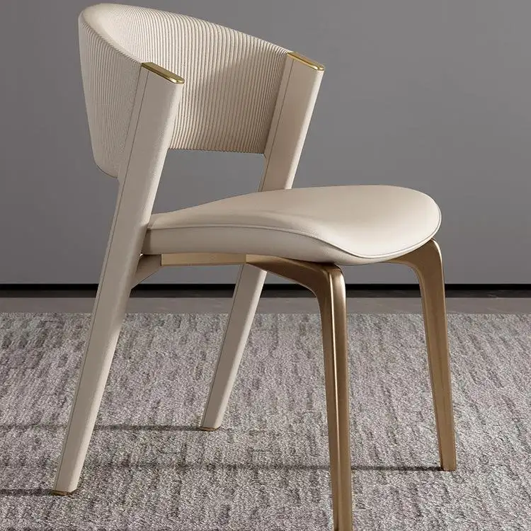 현대 간단한 럭셔리 스타일 가정용 가죽 의자 레스토랑 등받이 레저 식당 의자