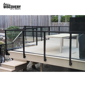 Alüminyum korkuluk balkon/teras cam korkuluk modern tasarım alüminyum korkuluk balkon cam korkuluk ile veya çerçeve olmadan - Product Image 3