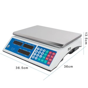 Báscula Digital para verduras, balanza electrónica de 66lb, 30kg, para tienda de venta al por menor