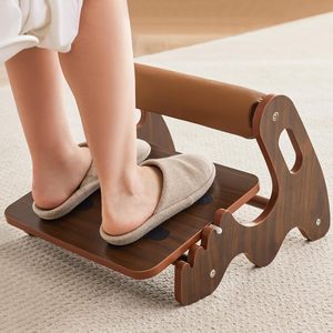 Komfort Schaukel fuß hocker aus Holz unter dem Schreibtisch Höhen verstellbare ergonomische Fuß stütze mit rutsch festem Pedal und weicher Querstange - Product Image 1