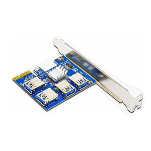PCI Express ตัวคูณอะแดปเตอร์ Riser,PCIe 1 A 4-16X /E 1X 4ภายนอก USB 3.0 - Product Image 5